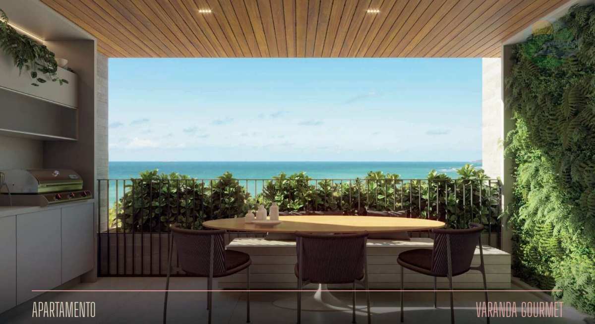 Apartamento de 2 suites, beira mar, Reserva do Paiva, Cabo Sto Agostinho, Pernambuco. - Idalécio Soares Imobiliária