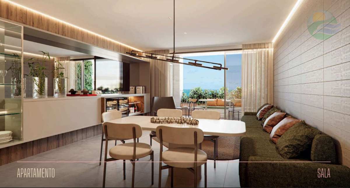 Apartamento de 3 suites, beira mar, Reserva do Paiva, Cabo Sto Agostinho, Pernambuco. - Idalécio Soares Imobiliária