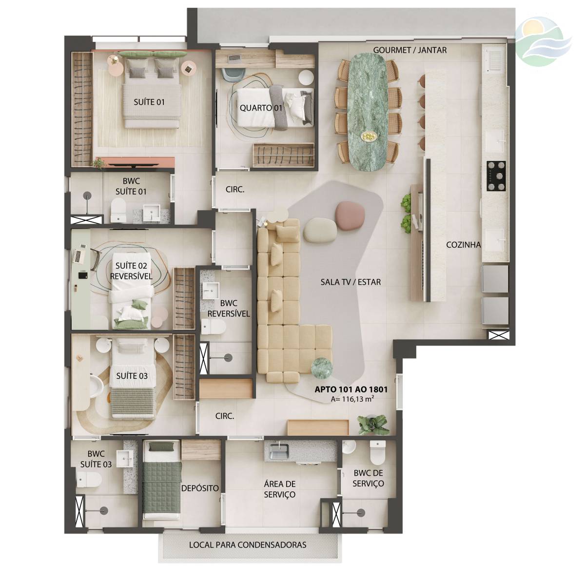 Apartamento à venda com 4 quartos, 3 suítes, 3 vagas e 116m² no Boa Viagem, Recife (PE) — foto 21 de 25