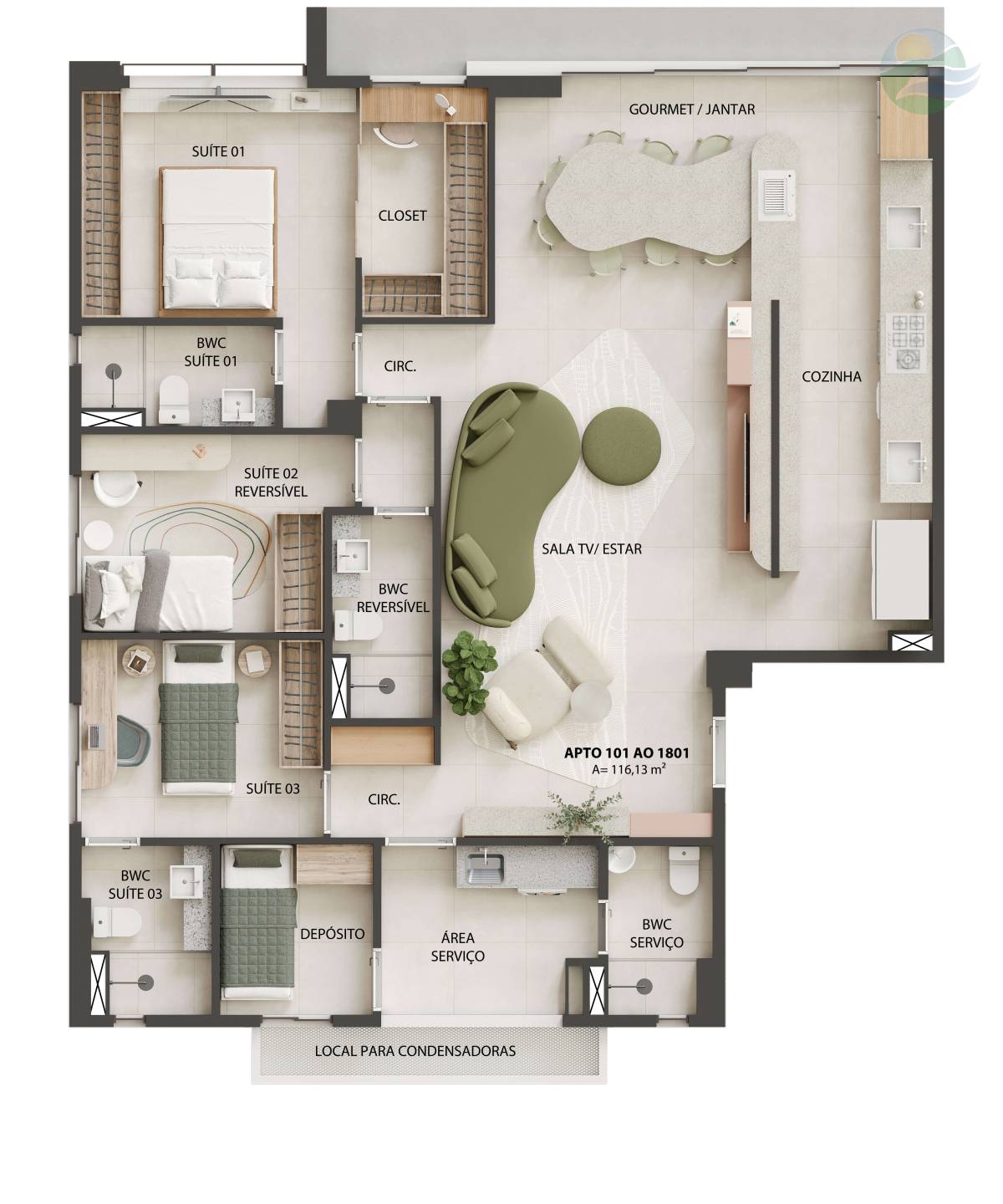 Apartamento à venda com 4 quartos, 3 suítes, 3 vagas e 116m² no Boa Viagem, Recife (PE) — foto 24 de 25