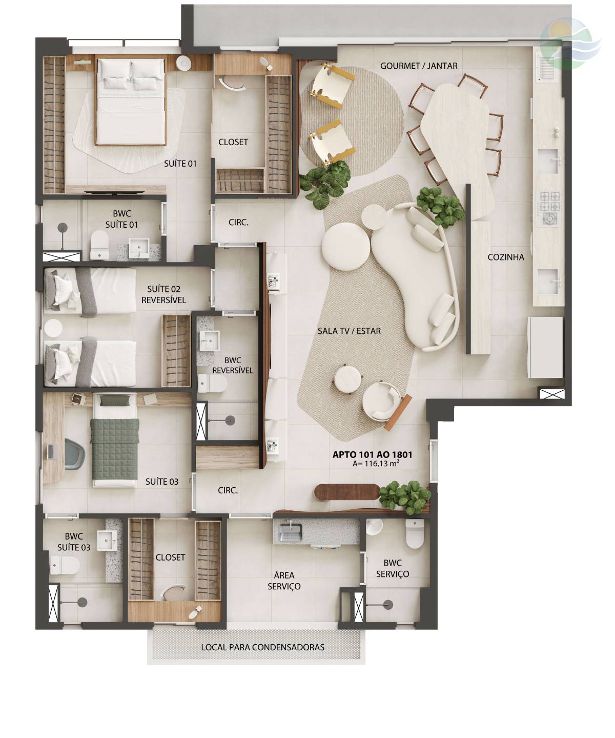 Apartamento à venda com 4 quartos, 3 suítes, 3 vagas e 116m² no Boa Viagem, Recife (PE) — foto 22 de 25